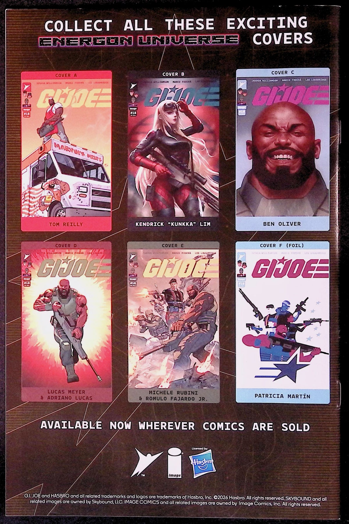 G.I. Joe # 18 Cover B Kendrick Kunnka Lim Variant First Printing 2026 NM-