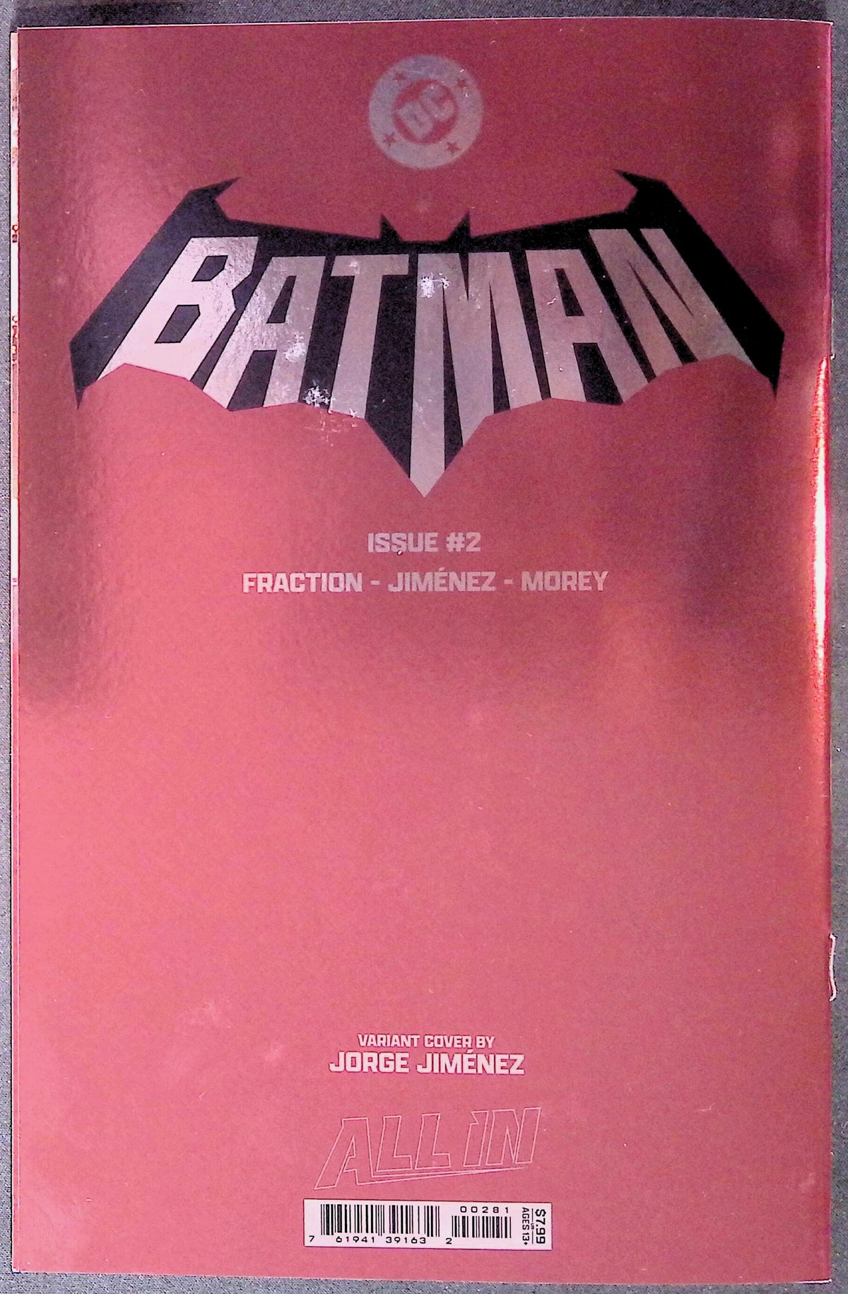 Batman # 2 Jiménez Foil Variant First Printing 2025 NM-