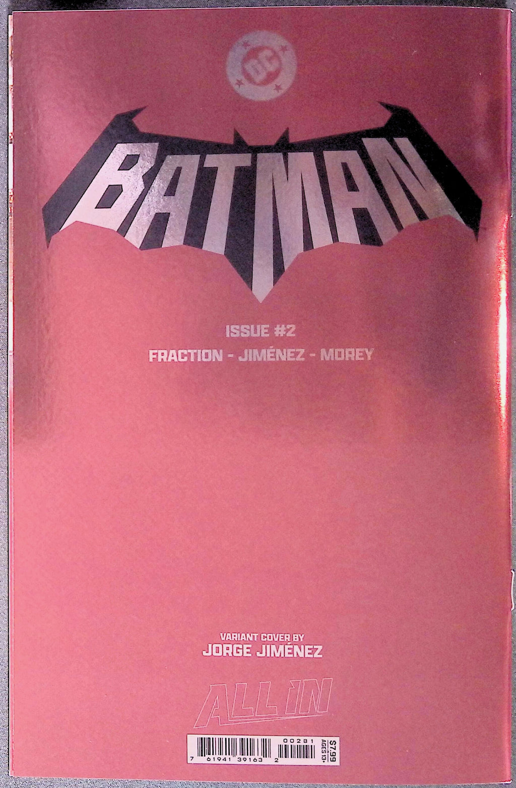 Batman # 2 Jiménez Foil Variant First Printing 2025 NM