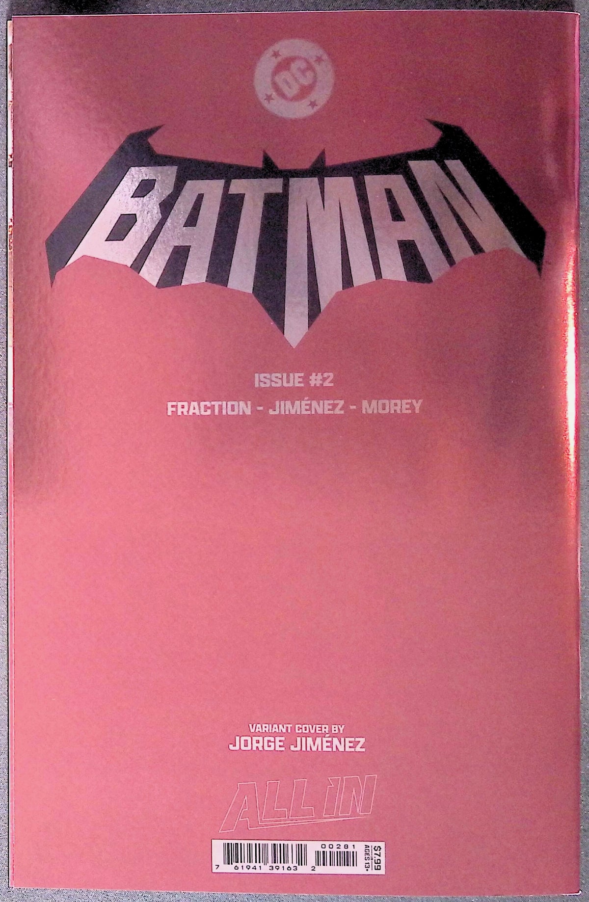 Batman # 2 Jiménez Foil Variant First Printing 2025 NM