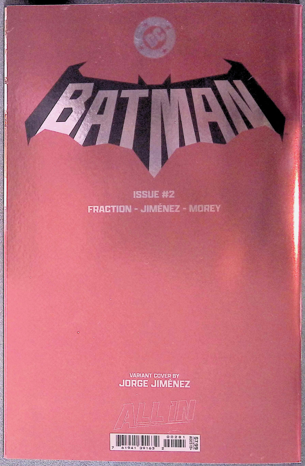 Batman # 2 Jiménez Foil Variant First Printing 2025 NM