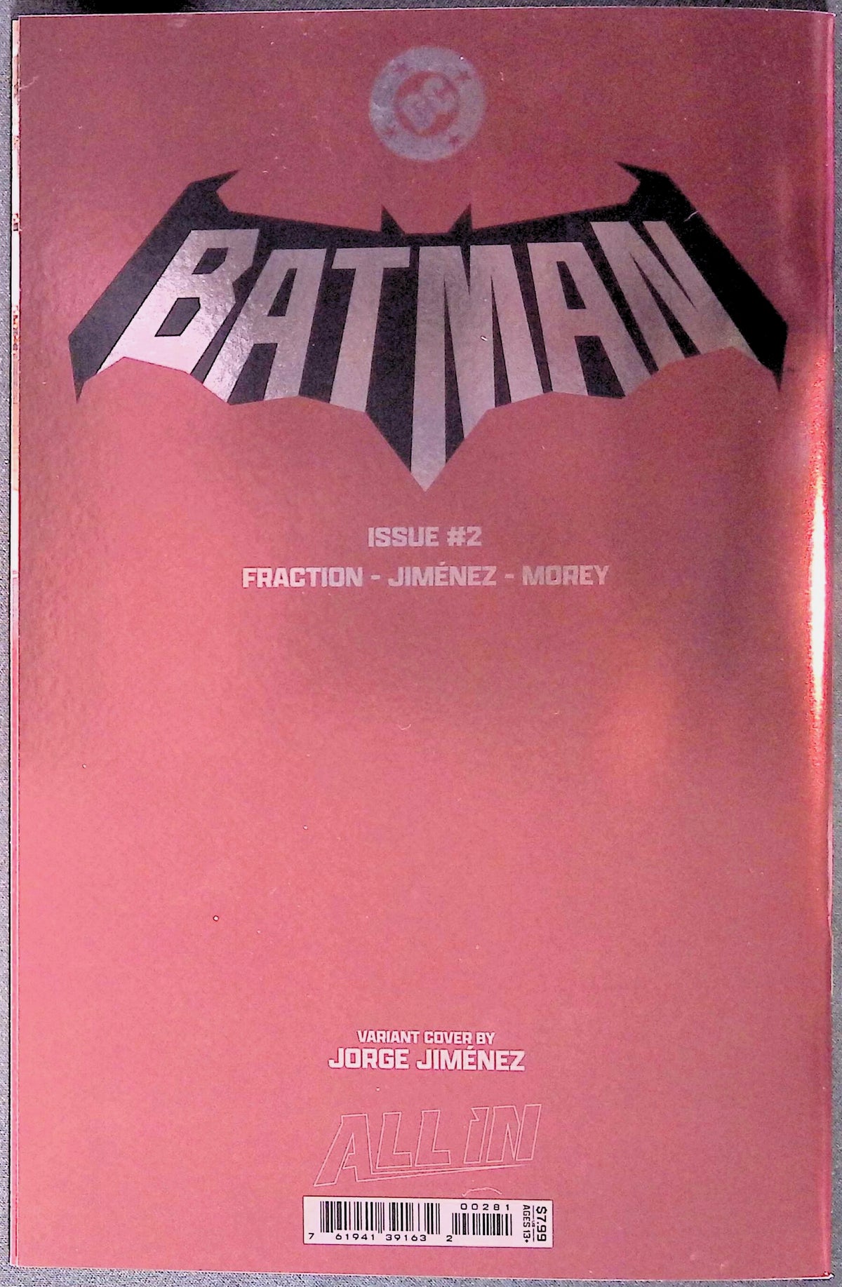 Batman # 2 Jiménez Foil Variant First Printing 2025 NM