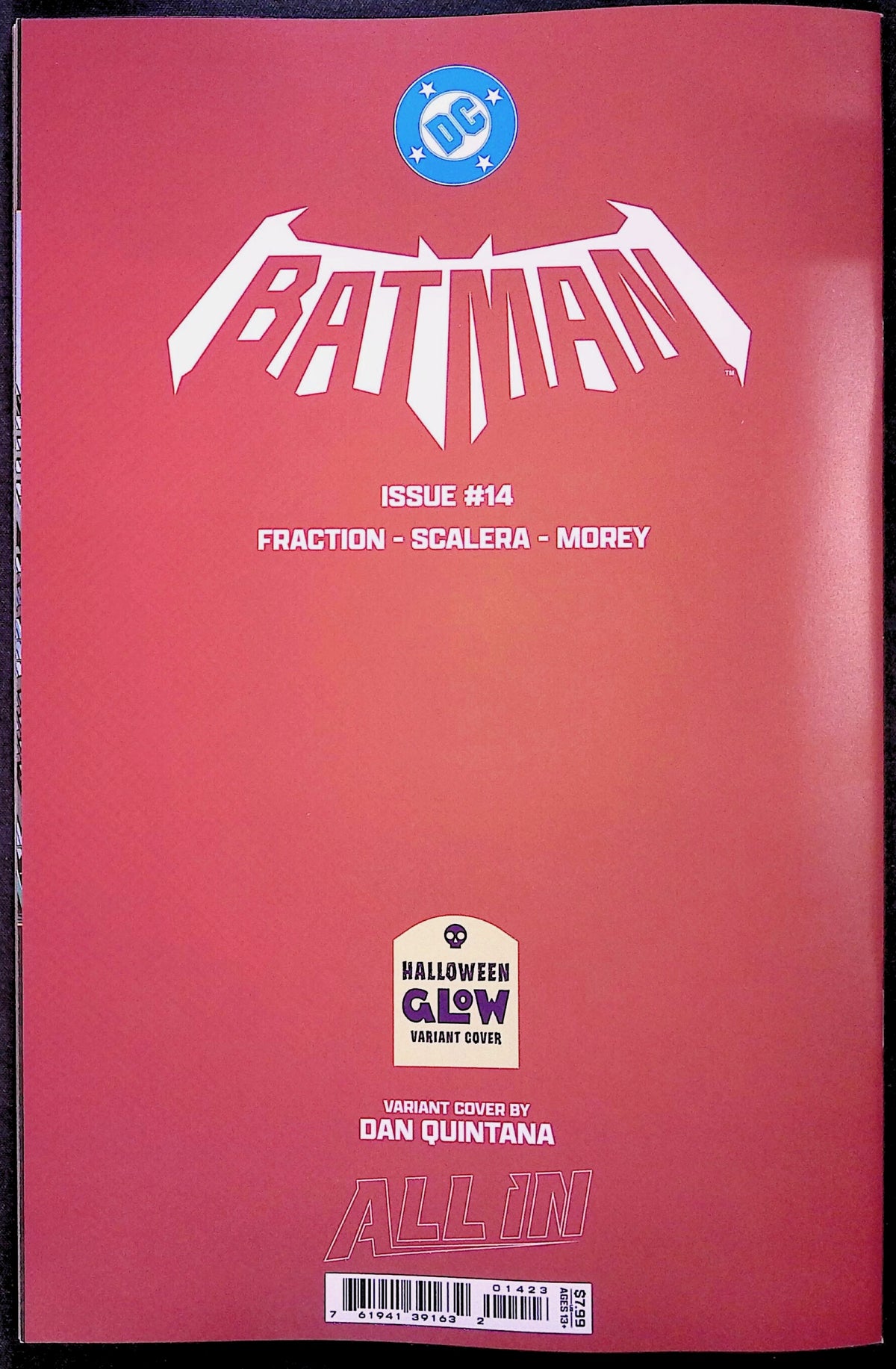 Batman # 14 Cover I Dan Quintana Halloween Glow-In-The-Dark Card Stock Variant 2026 BN