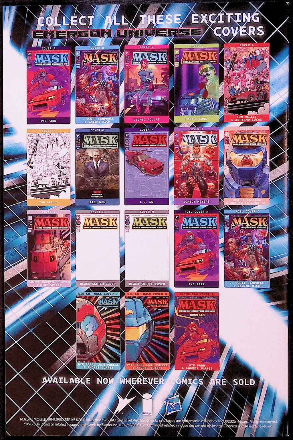 M.A.S.K. # 1 Cover C Cedric Poulat Variant First Printing 2026 NM-
