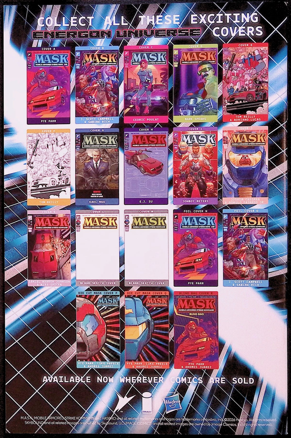M.A.S.K. # 1 Cover C Cedric Poulat Variant First Printing 2026 NM-