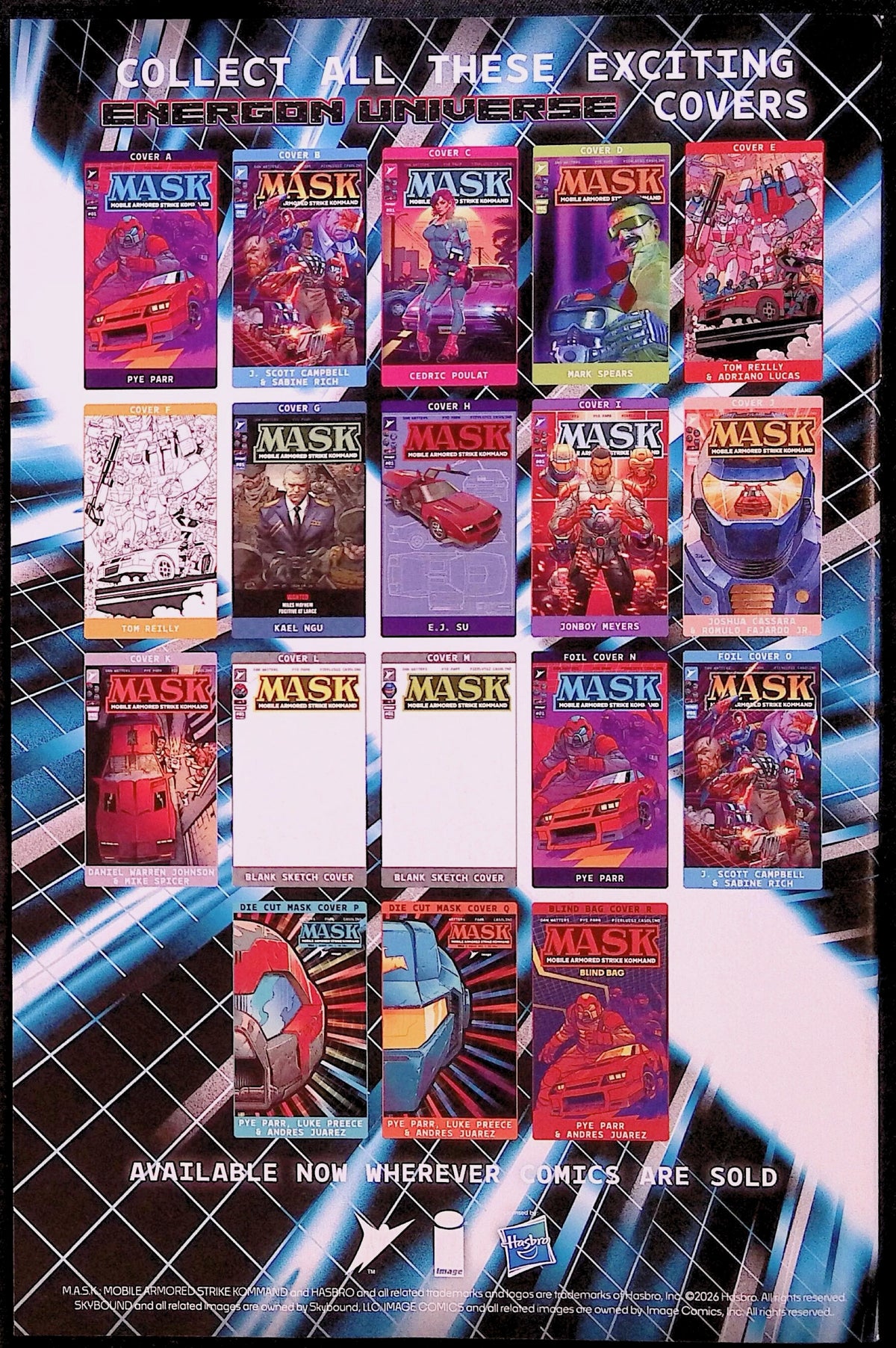 M.A.S.K. # 1 Cover C Cedric Poulat Variant First Printing 2026 NM-