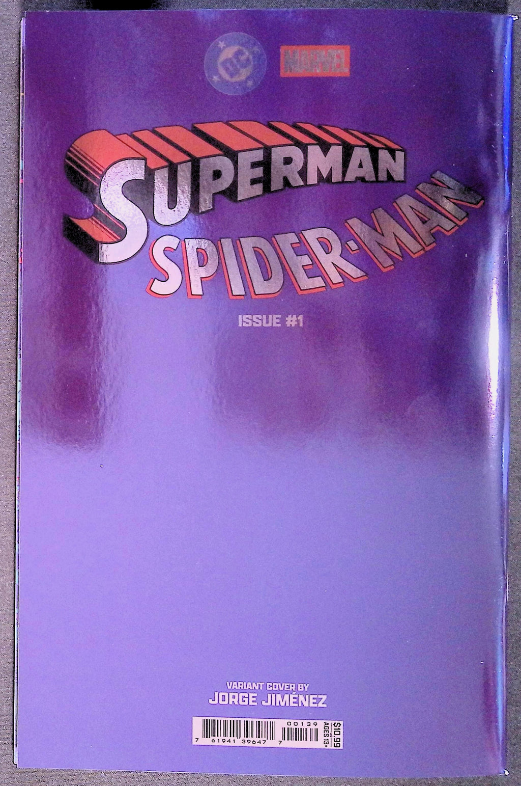 Superman / Spider-Man # 1 Cover Y Jorge Jiménez Foil Variant 2026 NM-