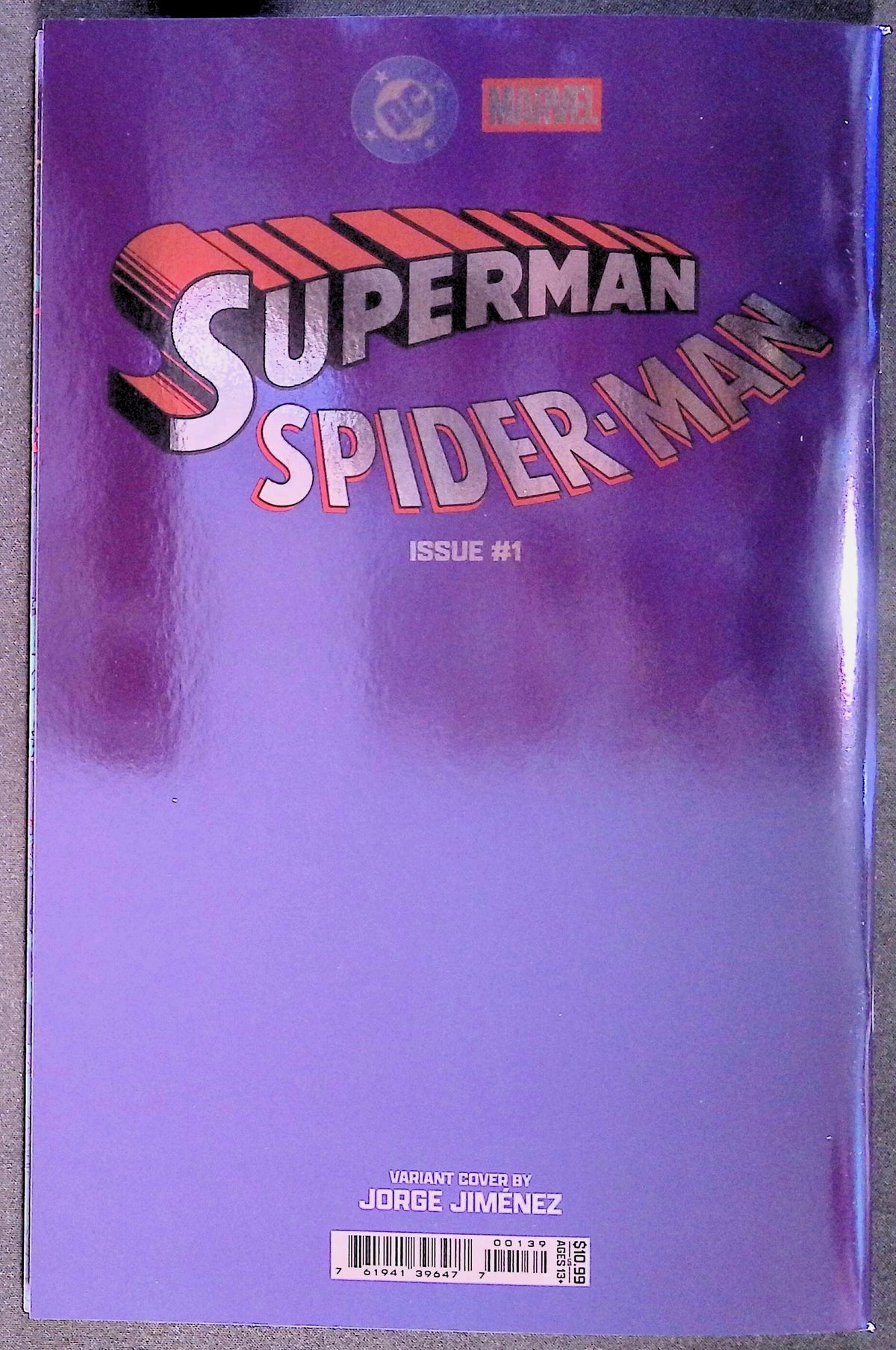 Superman / Spider-Man # 1 Cover Y Jorge Jiménez Foil Variant 2026 NM-