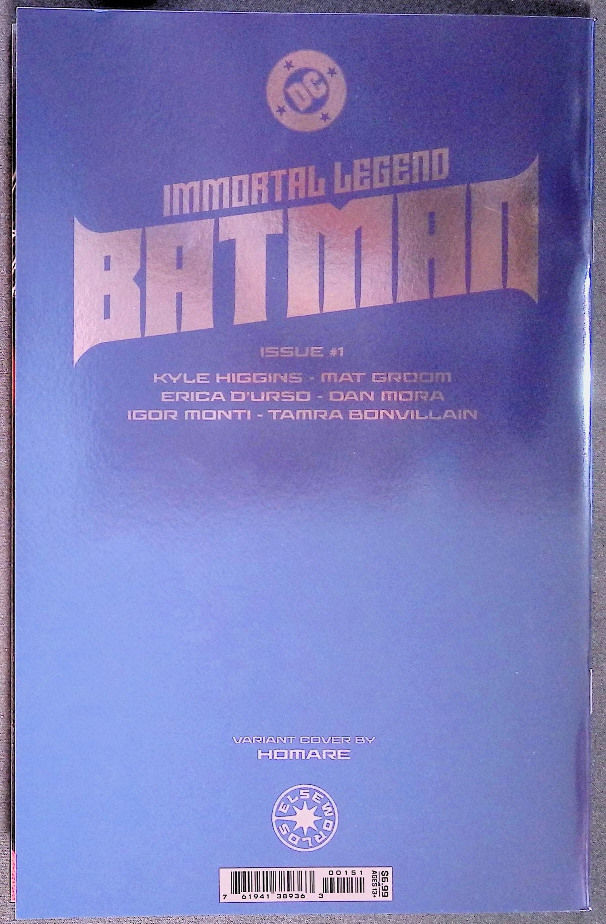 Immortal Legend Batman # 1 Cover C Homare Foil Variant 2025 NM