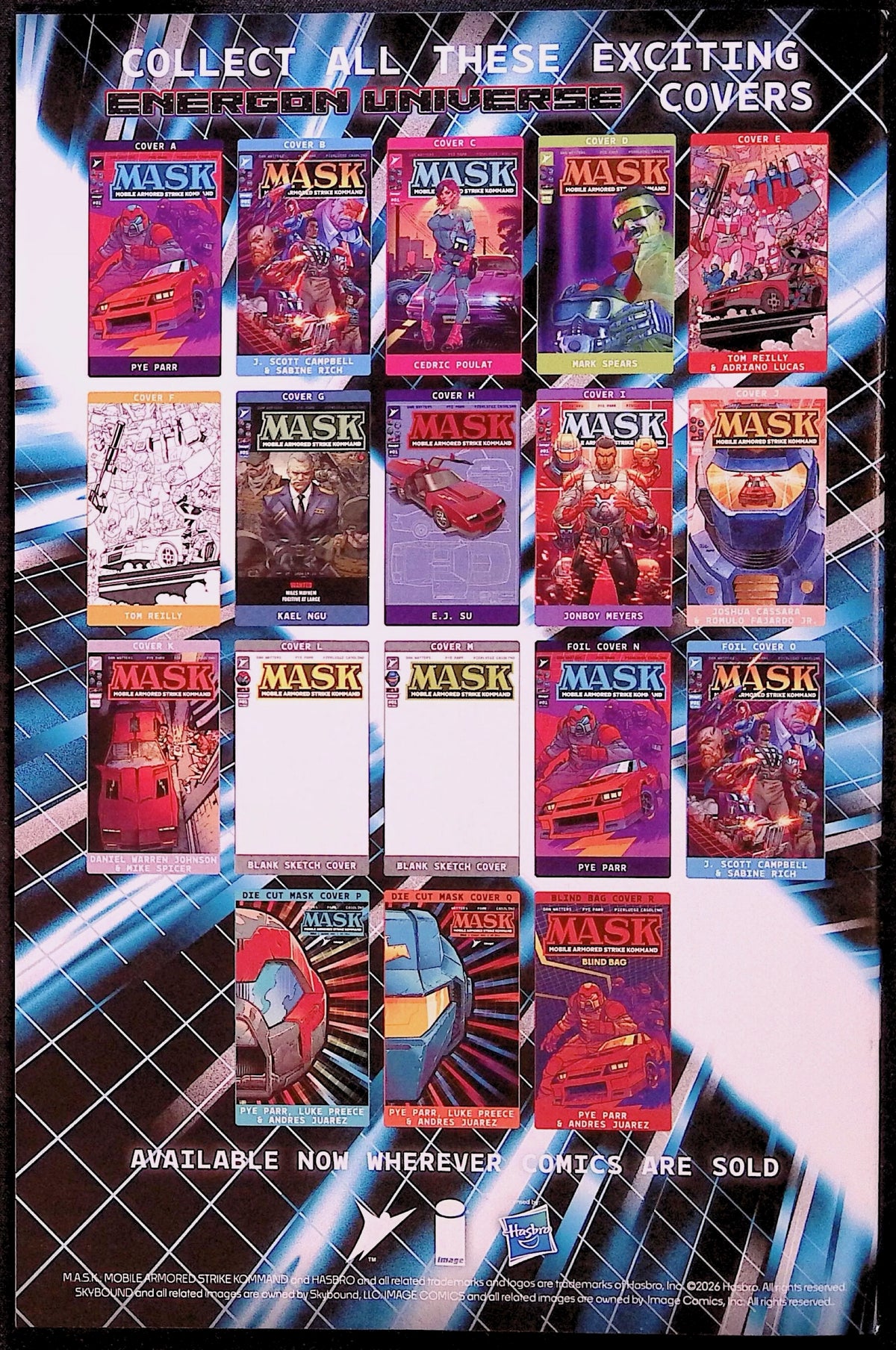 M.A.S.K. # 1 Cover C Cedric Poulat Variant First Printing 2026 NM-