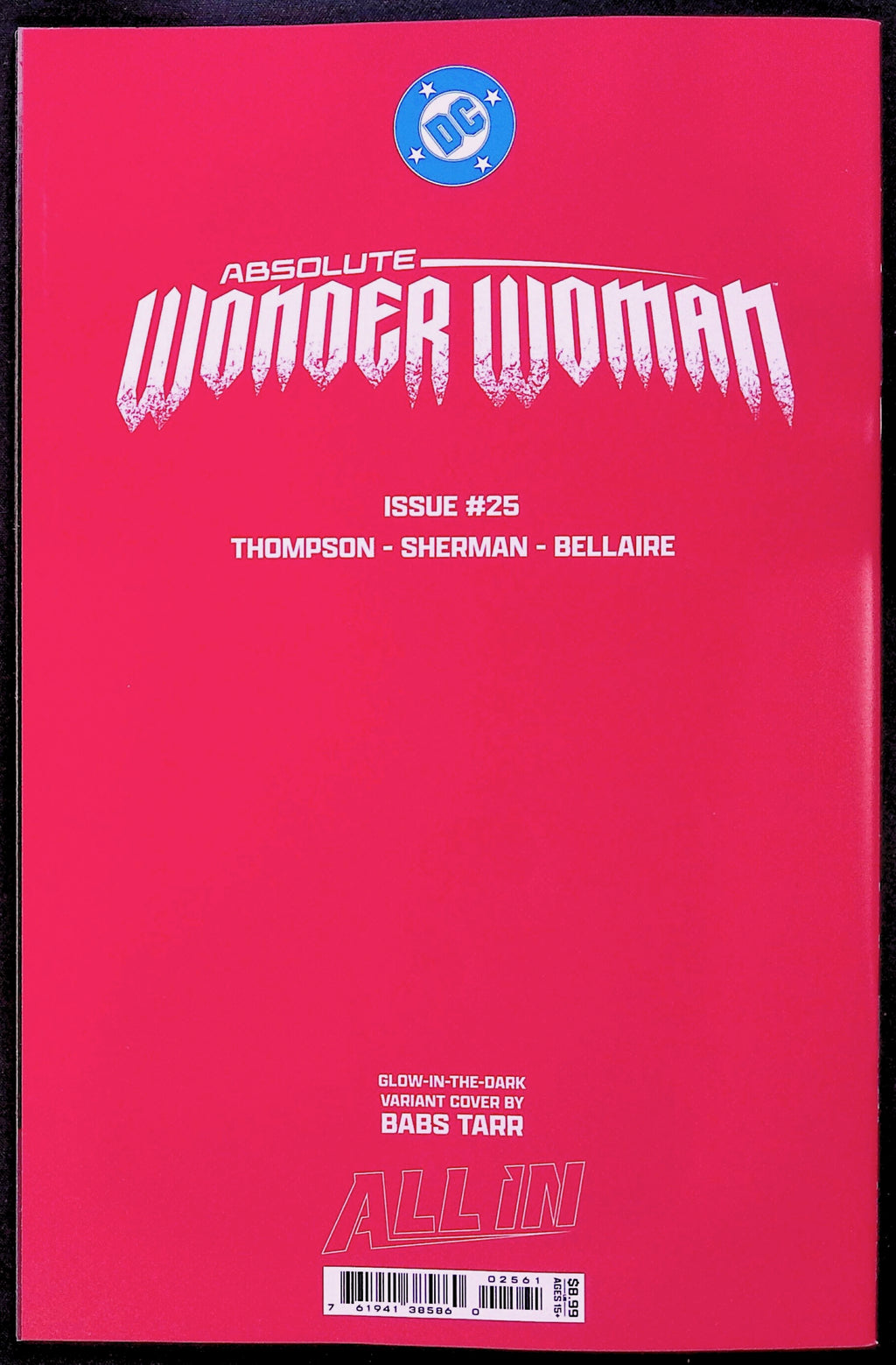 Absolute Wonder Woman # 25 Cover F Babs Tarr Glow-in-the-Dark Variant 2026 BN