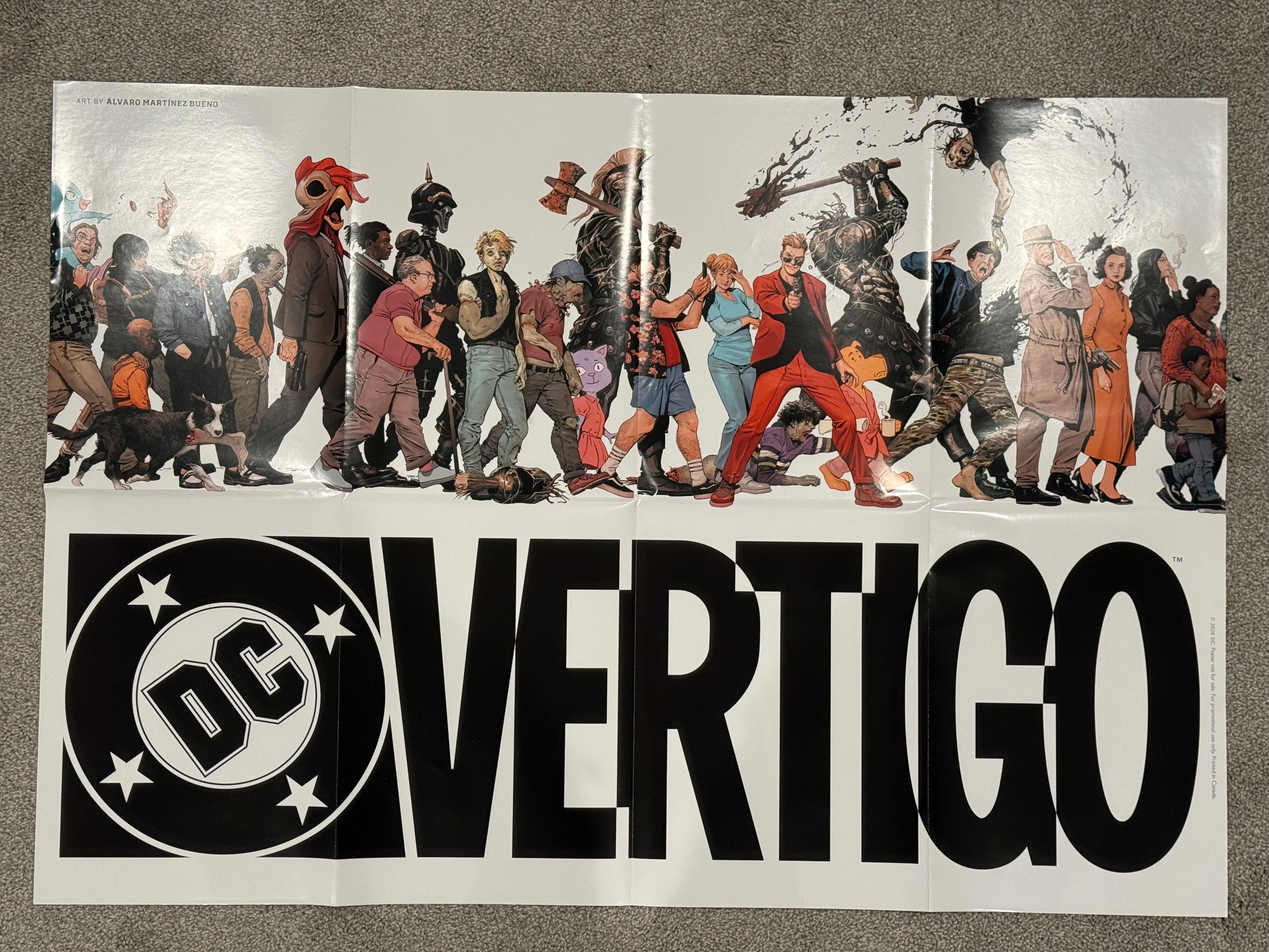 DC Vertigo Relaunch Store Promo Poster 39x27 Folded 2026 BN