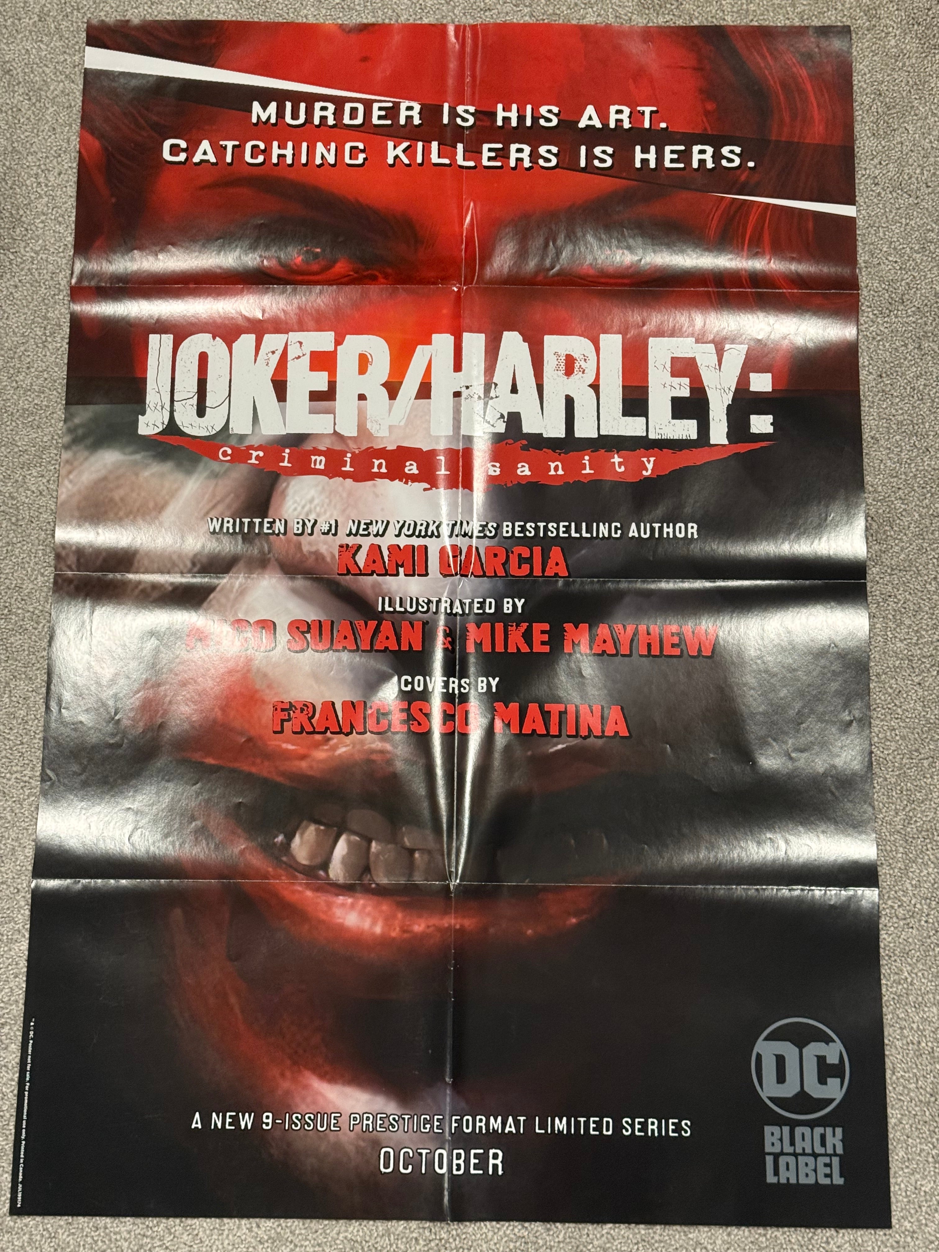 The Joker/Harley: Criminal Sanity Store Promo Poster 24X36 2019 Folded