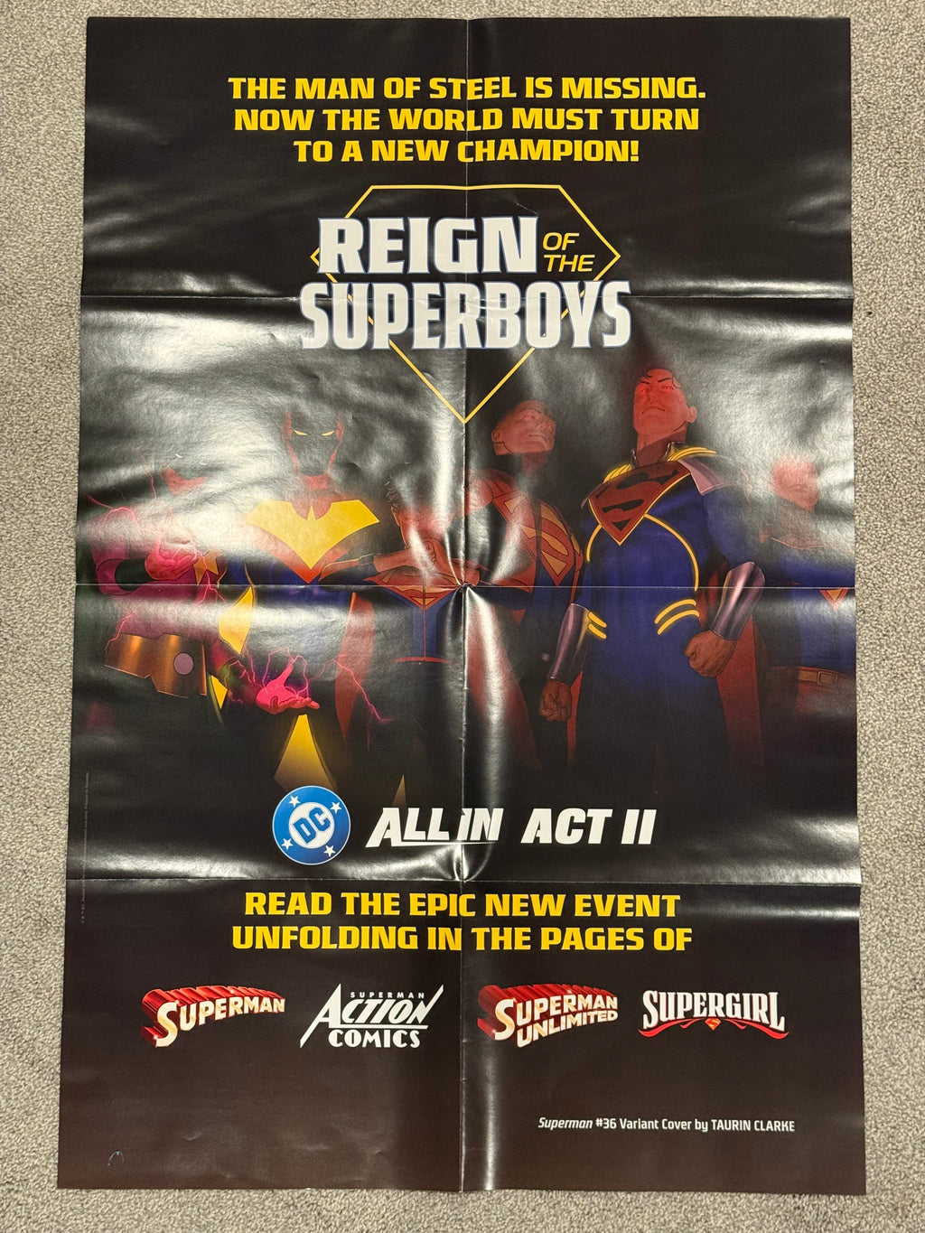 Reign of the Superboys Store Promo Poster Folded BN
