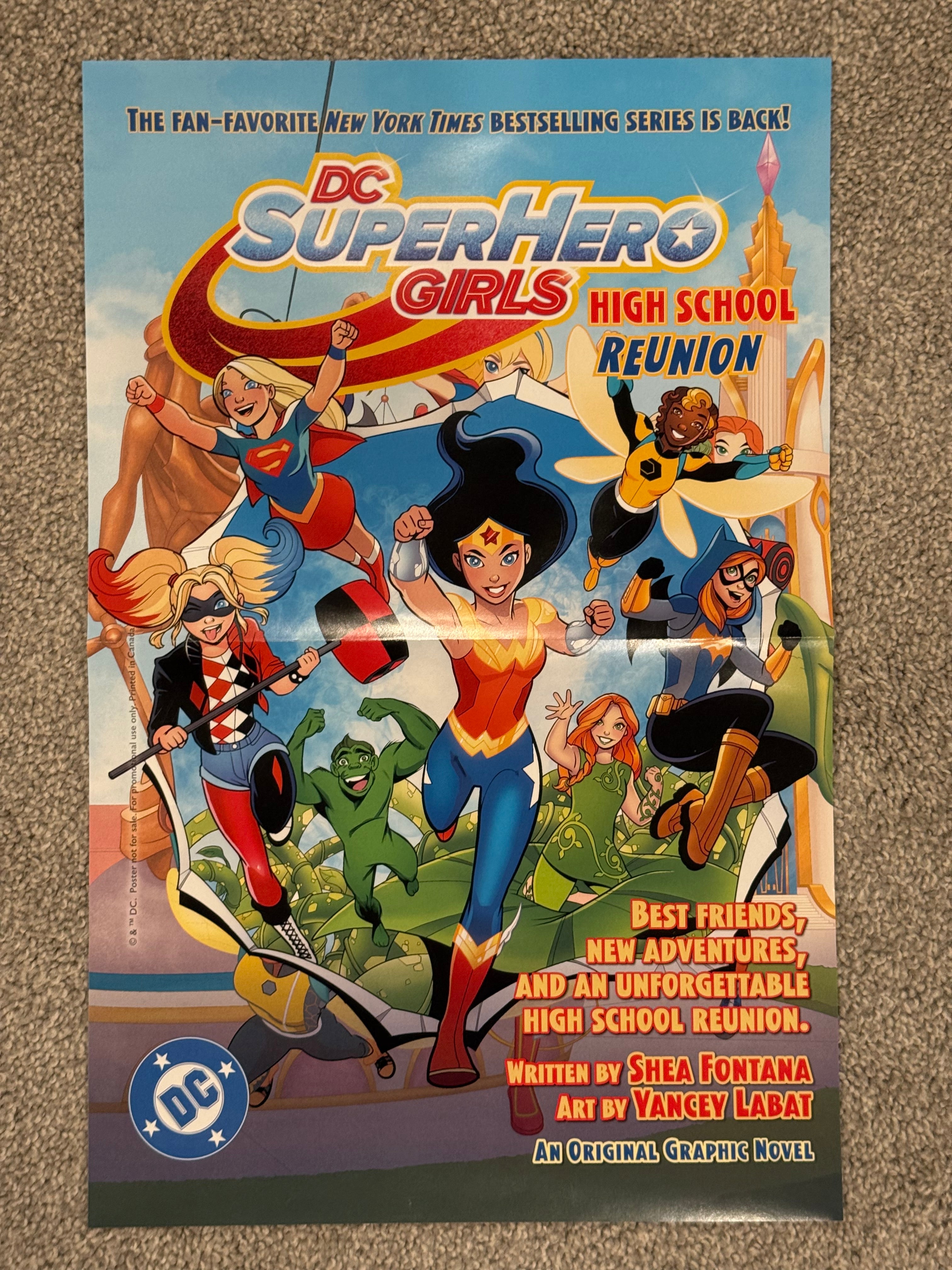 DC Super Hero Girls: High School Reunion Store Promo Poster 2026 Folded BN