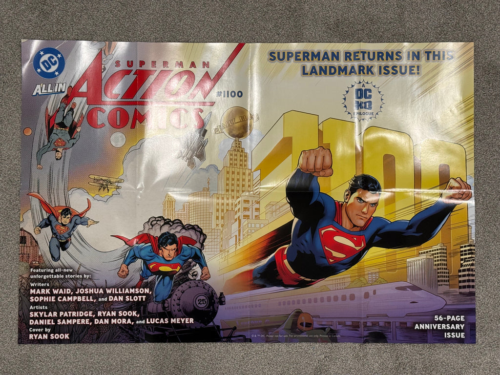 The Official DC Comics Action Comics #1100 Store Promo Poster 24"x36" Folded BN