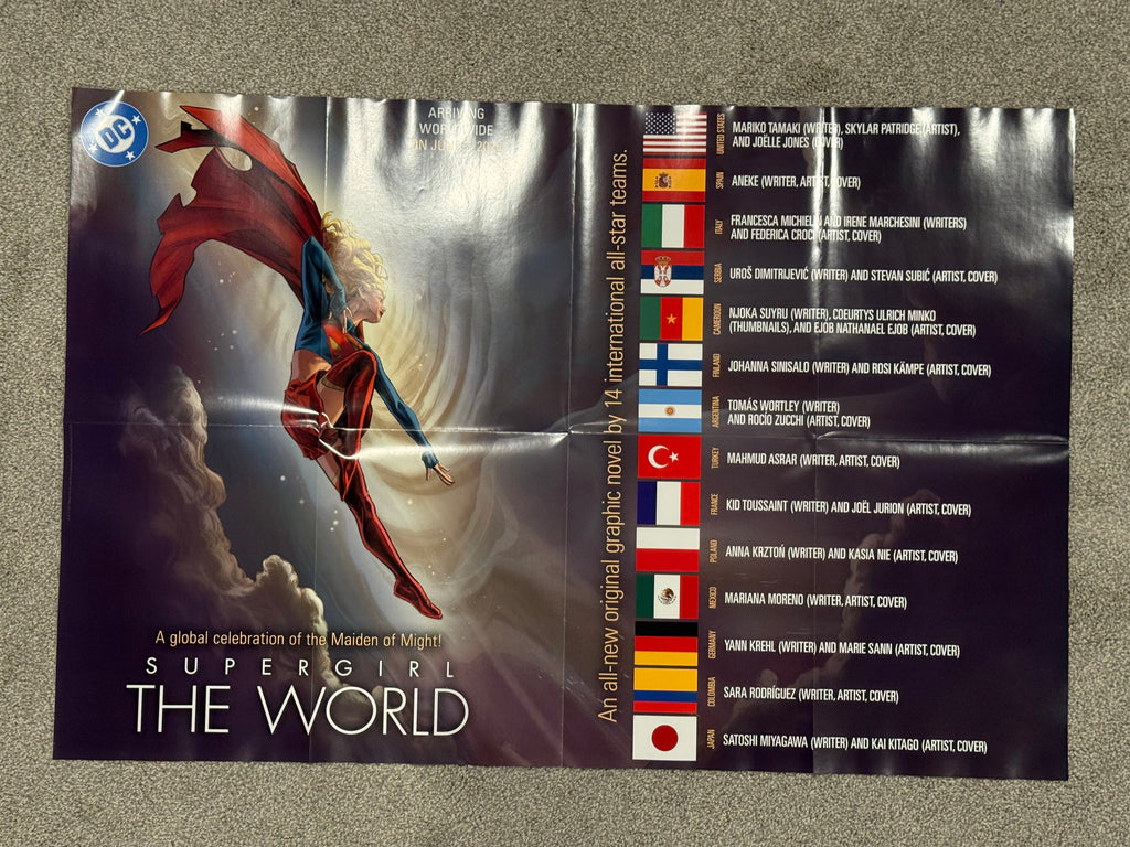 The Official Supergirl (2026) Movie Theatrical Store Promo Poster Folded BN