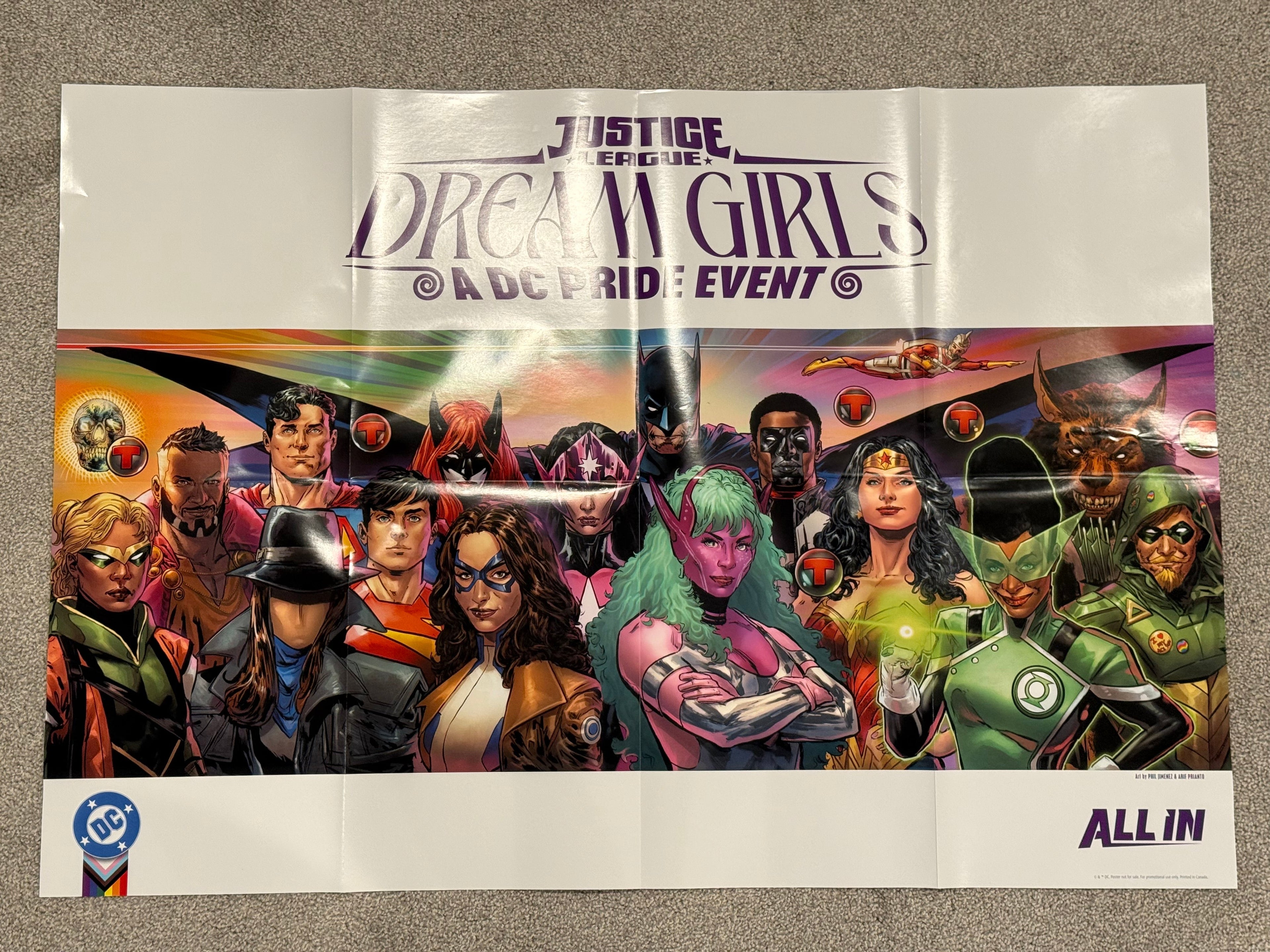 Justice League: Dream Girls Folded Store Promotional Poster 2026 BN
