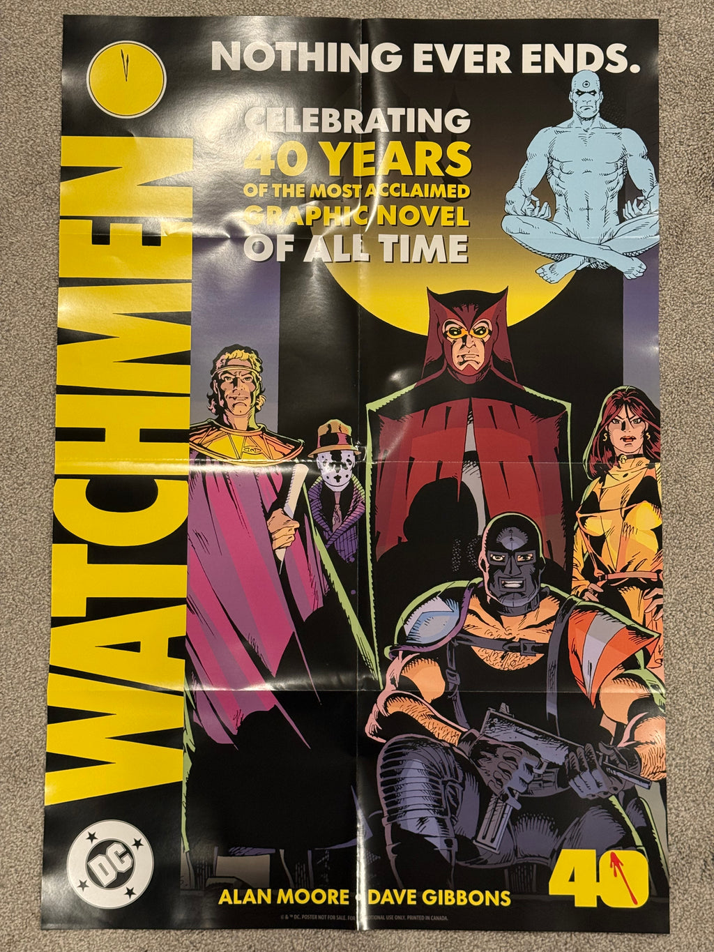 Watchmen 40th Anniversary Store Promotional Posters 2026 Folded BN