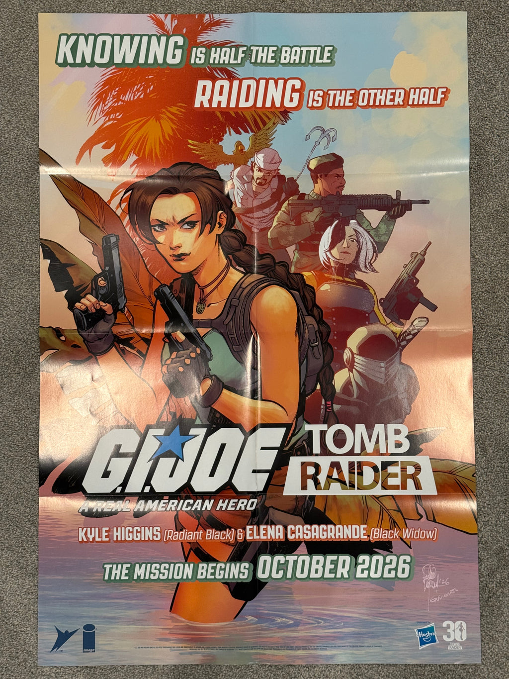 G.I. Joe: A Real American Hero / Tomb Raider Double-Sided Store Promotional Poster Folded 2026 BN