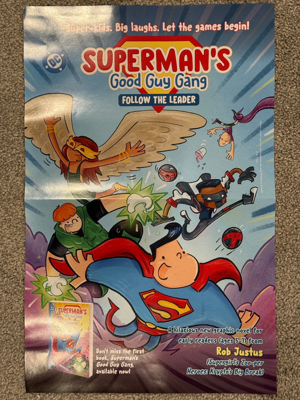 Superman's Good Guy Gang: Follow the Leader Store Promo Poster 2026 Folded BN