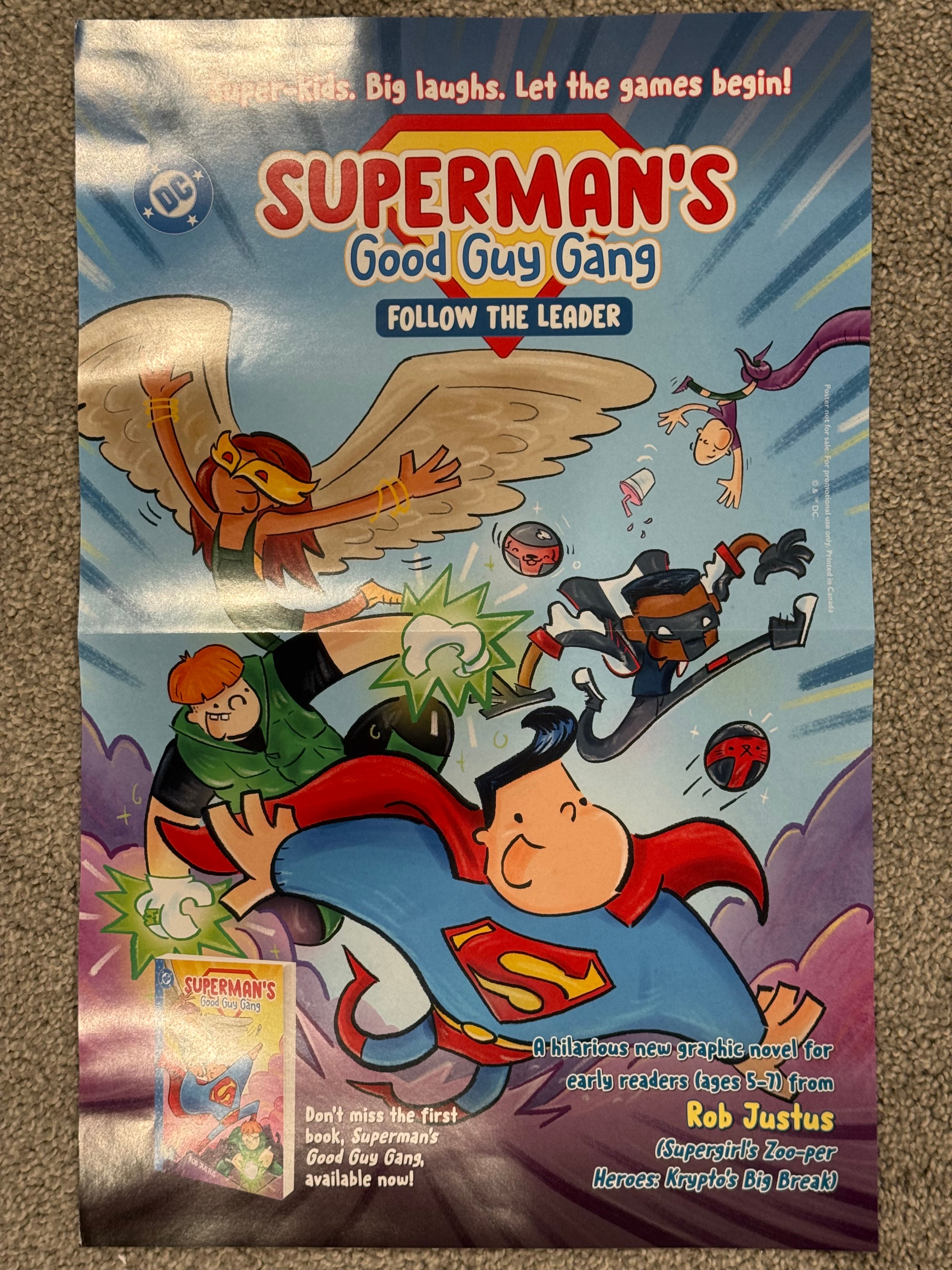Superman's Good Guy Gang: Follow the Leader Store Promo Poster 2026 Folded BN