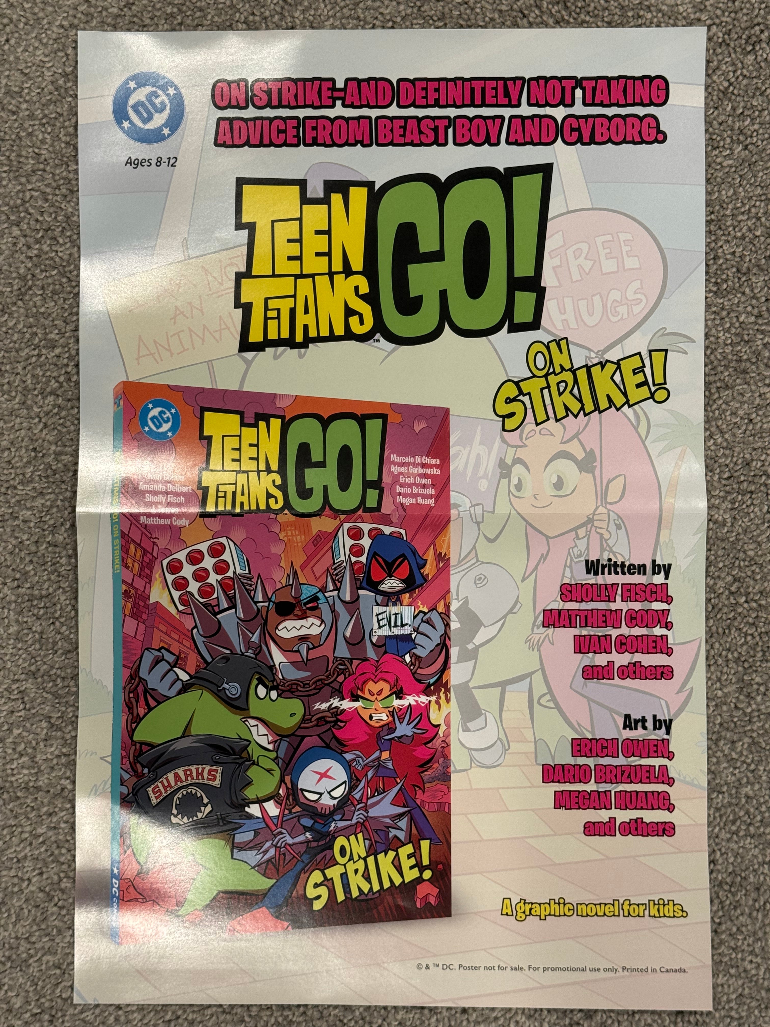 Teen Titans Go! …On Strike! Store Promo Poster 2026 Folded BN
