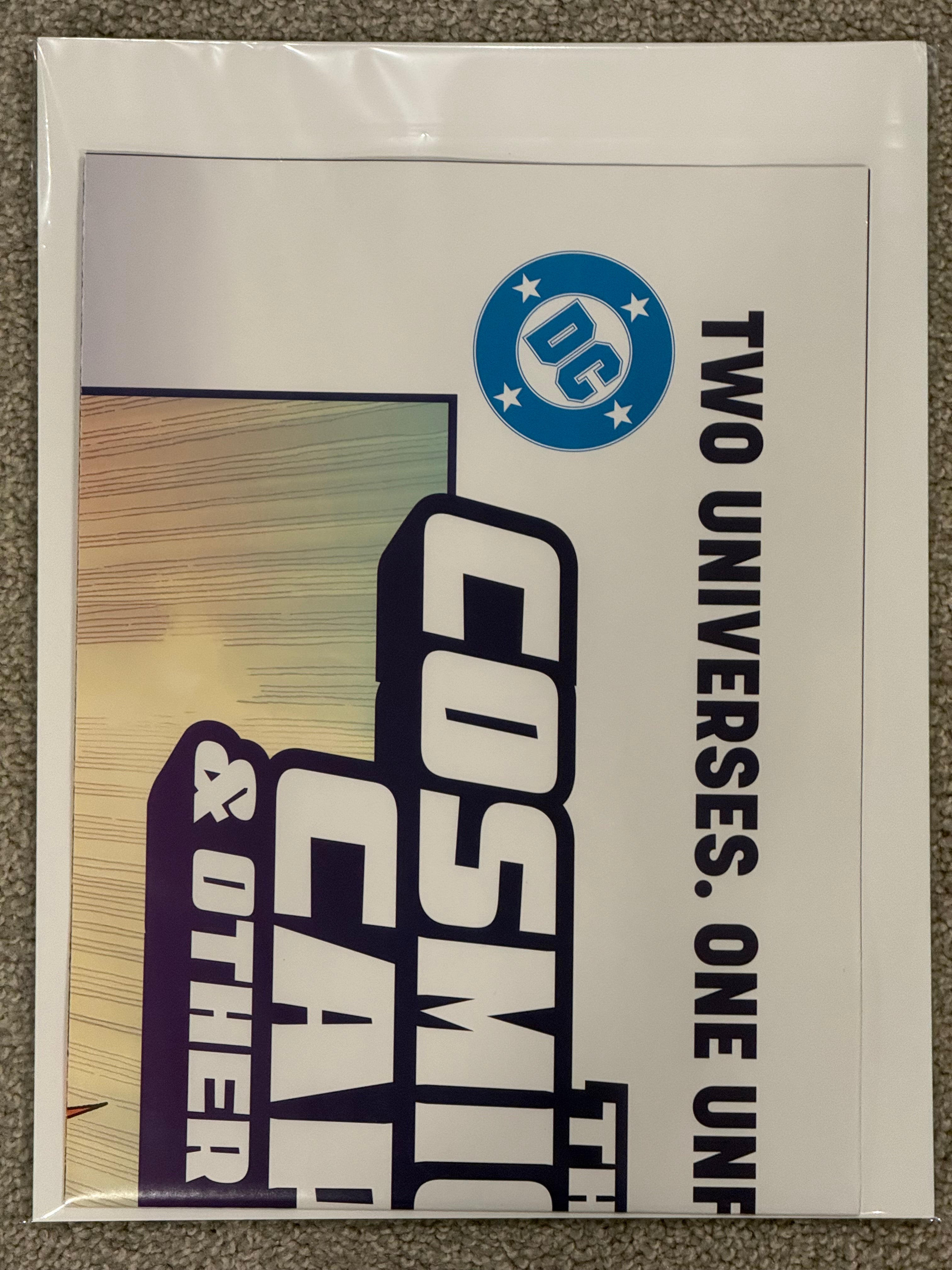 DC/Marvel: The Cosmic Kiss Caper & Other Stories Store Promo Poster Folded BN