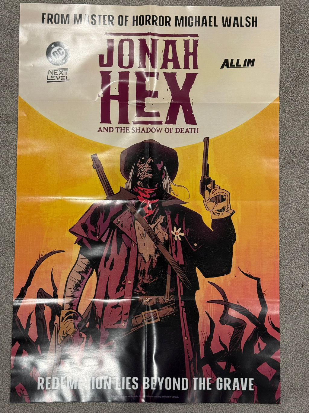 Jonah Hex and the Shadow of Death Store Promo Poster 2026 Folded BN