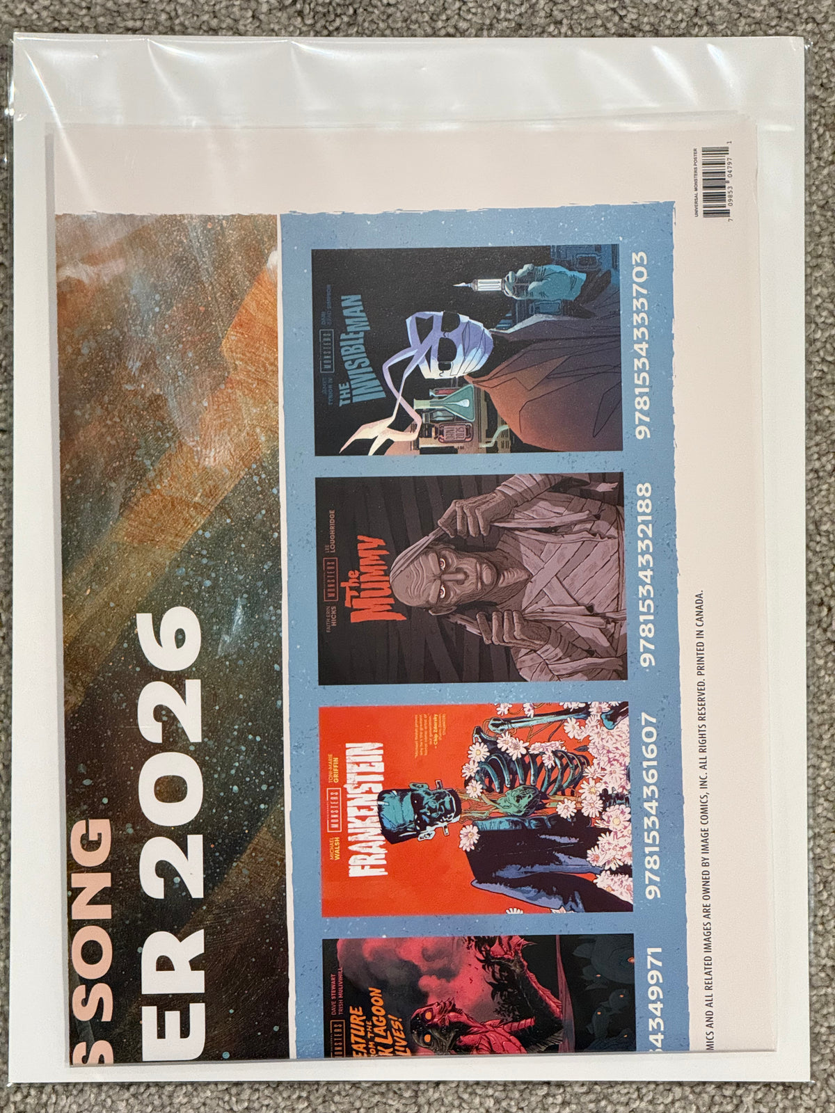The Tales of Wonder & Universal Monsters Double-Sided Store Promo Poster 2026 Folded BN