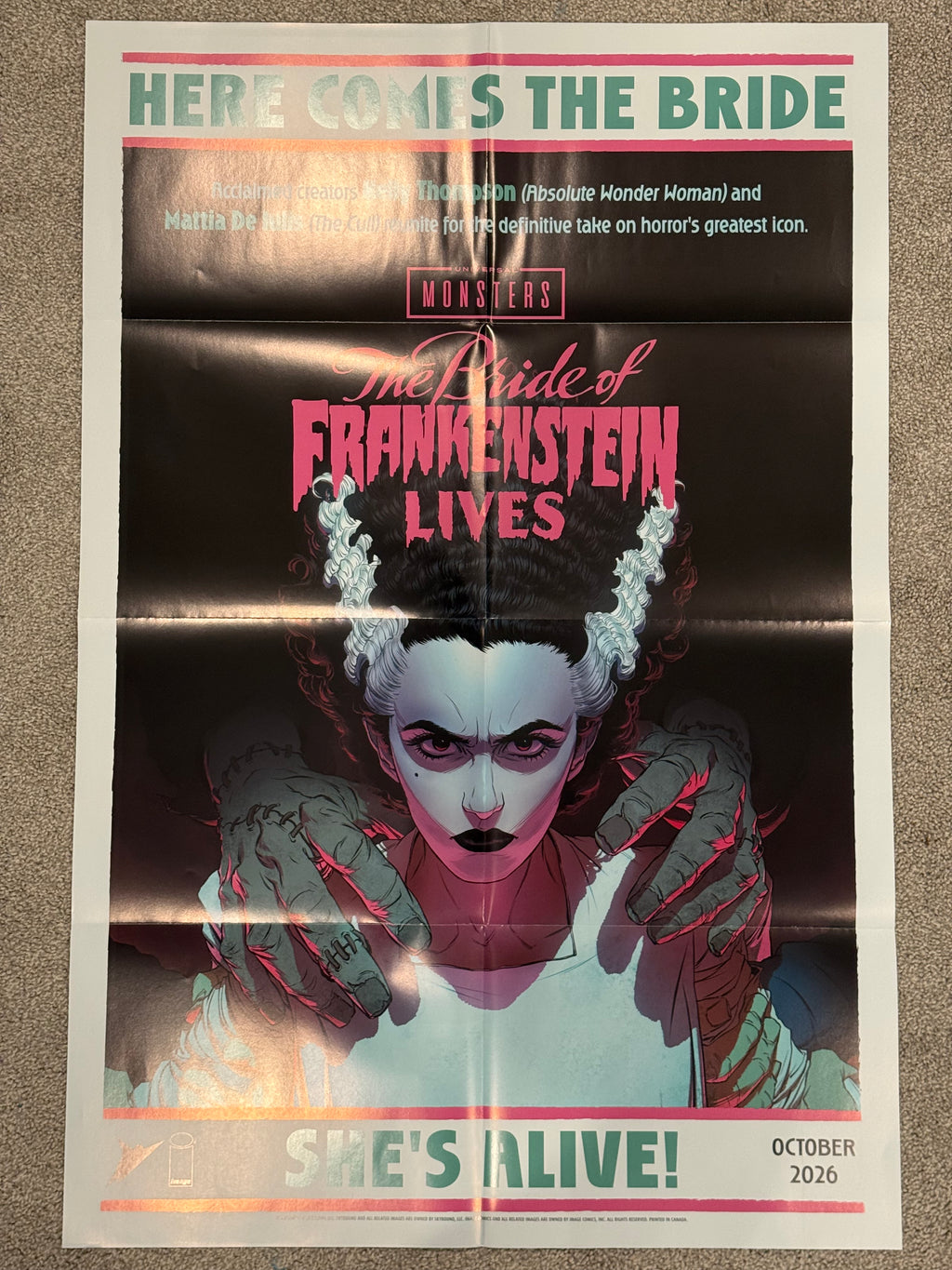 The Tales of Wonder & Universal Monsters Double-Sided Store Promo Poster 2026 Folded BN