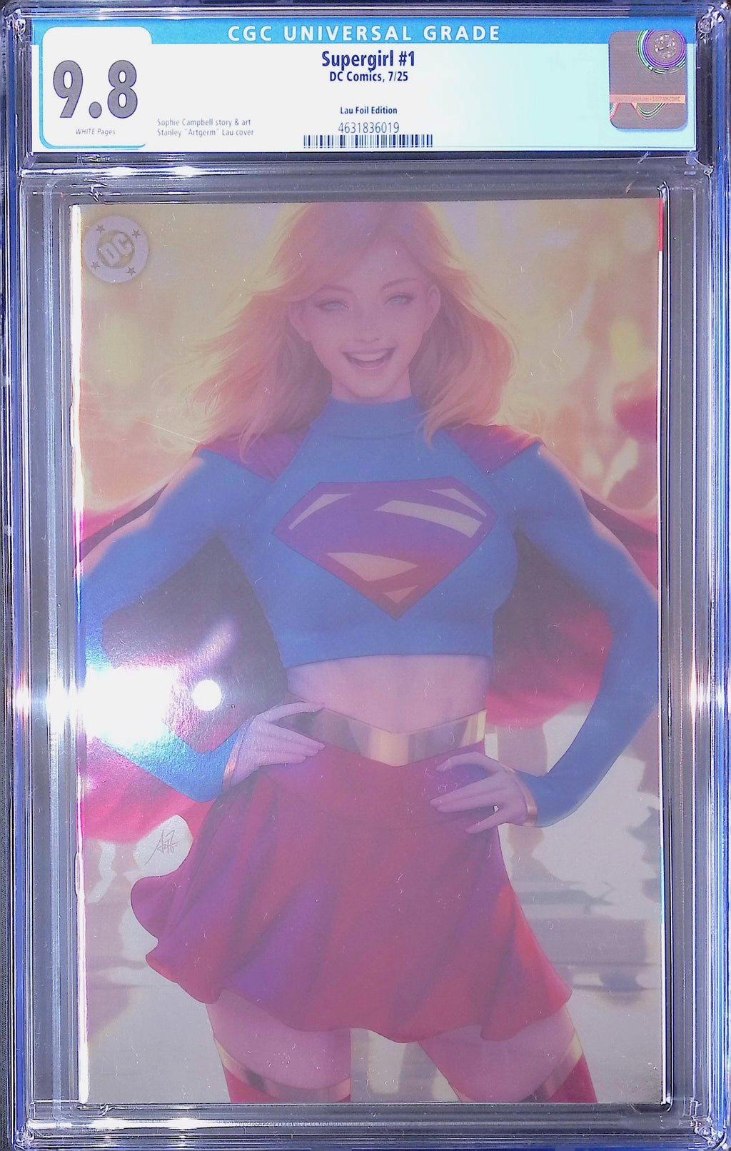 Supergirl #1 DC Comics 7/25 Lau Foil Edition CGC 9.8 4631836019