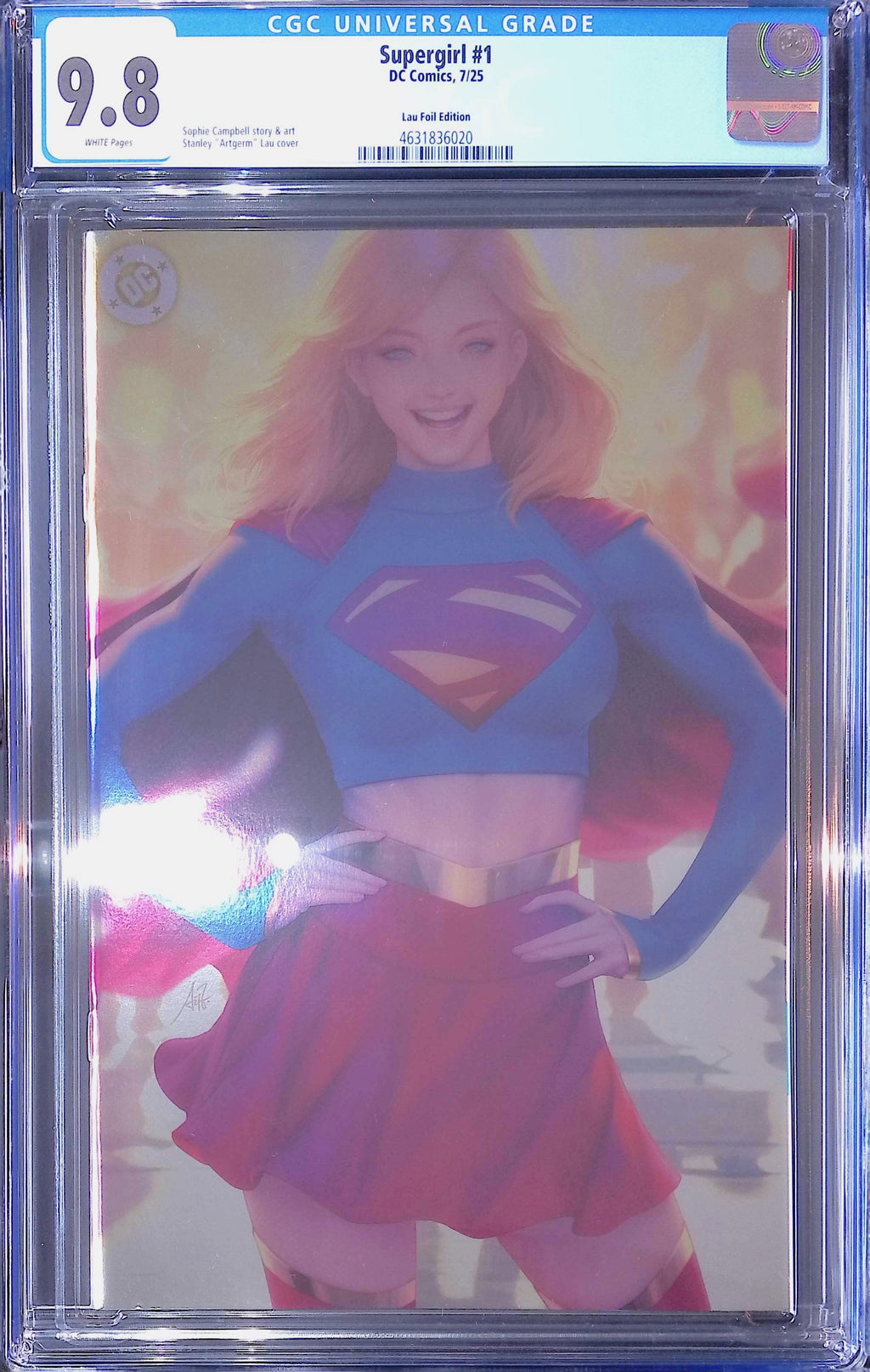 Supergirl #1 DC Comics Lau 7/25 Foil Edition CGC 9.8 4631836020