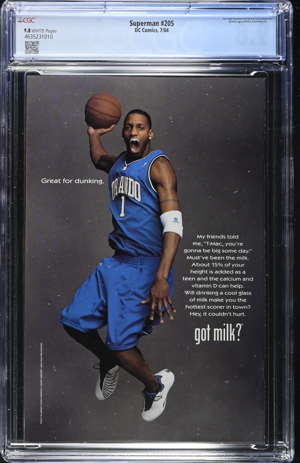 Superman #205 DC Comics 7/04 Jim Lee CGC 9.8 4635231010