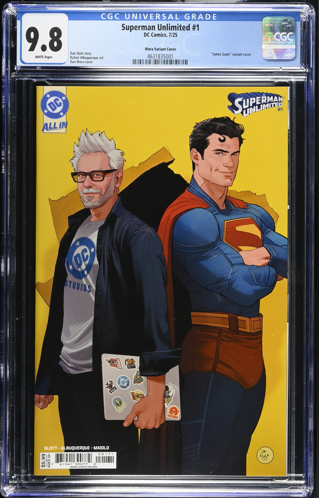 Superman Unlimited #1 DC Comics 7/25 Mora Variant Cover James Gunn CGC 9.8 4631835001