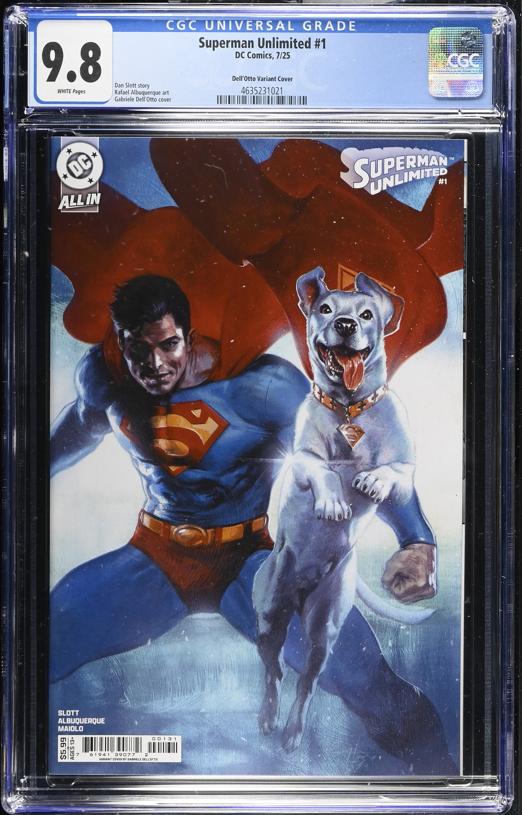 Superman Unlimited #1 DC Comics 7/25 Dell'Otto Variant Cover CGC 9.8 4635231021