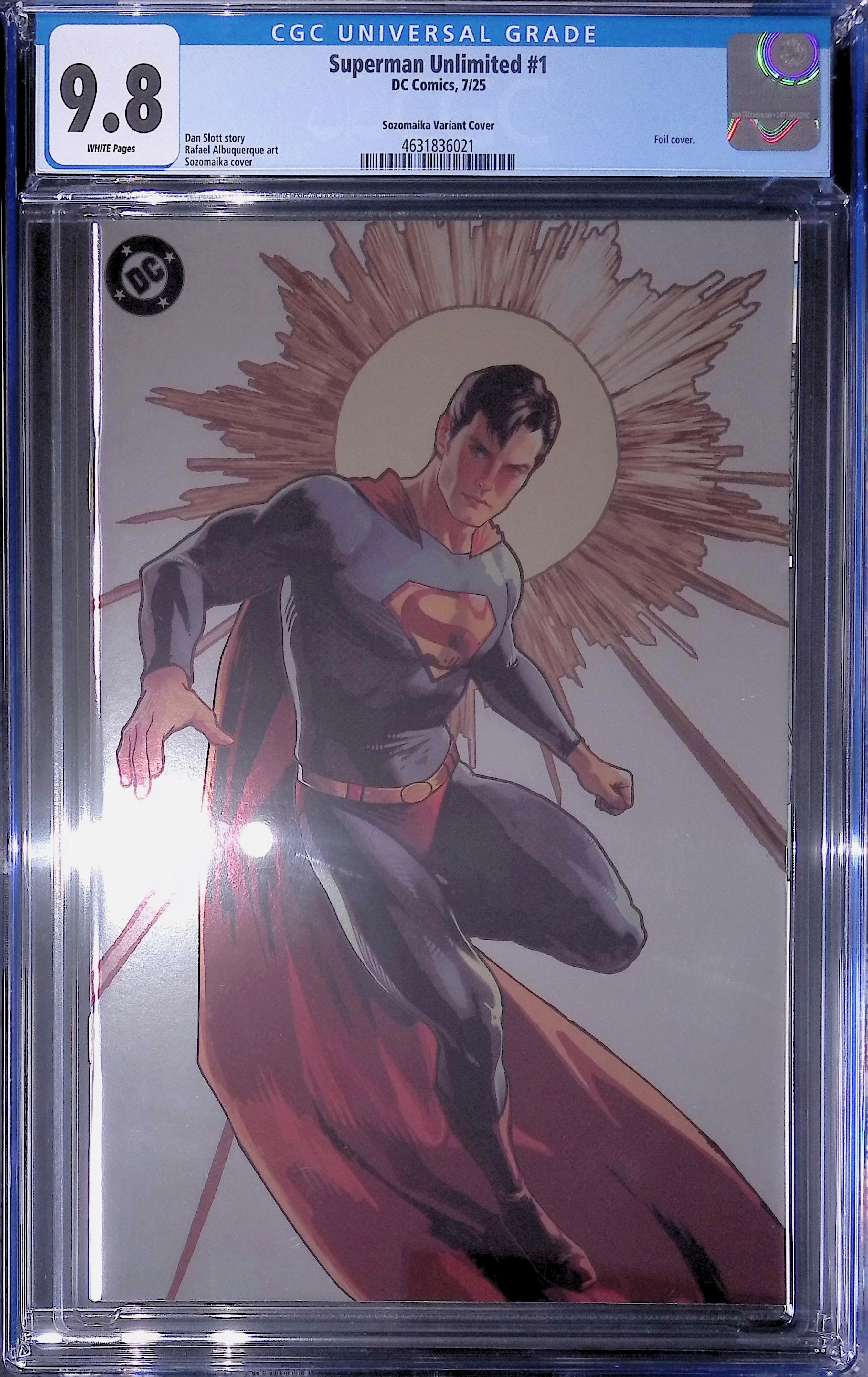 Superman Unlimited #1 DC Comics 7/25 Sozomaika Foil Variant Cover CGC 9.8 4631836021